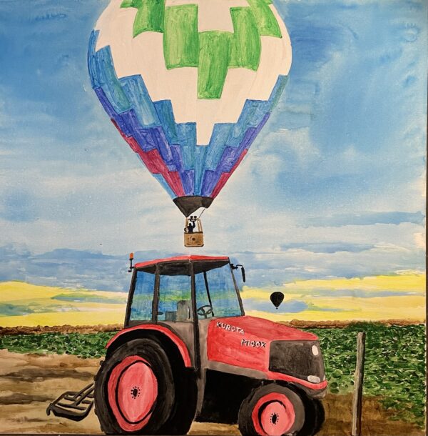 Spy Tractor - 60x60cm acrylic on canvas